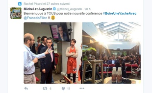François FIllon était l'invité du dernier «Boire une vache», un cycle de conférence qu'organise Michel & Augustin dans ses locaux.