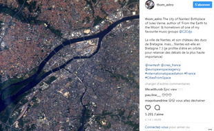 La nouvelle photo de Nantes de Thomas Pesquet.