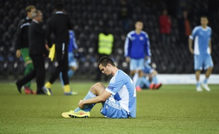 Un joueur du Slovan Bratislava, après un match (photo d'illustration).