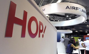 Le logo de la compagnie Hop!, filiale régionale du groupe Air France