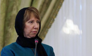 La chef de la diplomatie européenne, Catherine Ashton, à Téhéran le 9 mars 2014