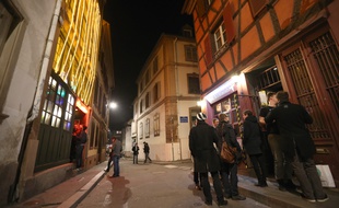 Strasbourg le 09 03 2014. Dans les rues de Strasbourg la nuit.