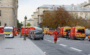 Lors de l'attaque au couteau à la préfecture de police de Paris, le 3 octobre.