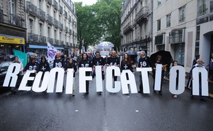 Manifestation pour le rattachement du département de Loire-Atlantique à la région Bretagne à Nantes le 28 juin 2014.