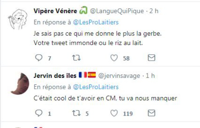 Je Ne Suis Pas Un Homme Meme L'association «Les produits laitiers» critiquée après avoir repris le
