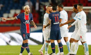 Angel Di Maria au coeur d'une altercation lors de PSG-OM, le 13 septembre 2020.