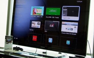 Le système Google TV, via la box Logitech Revue