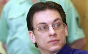 Christopher Rauch devant la Cour d'assise d'Essen en 1999.