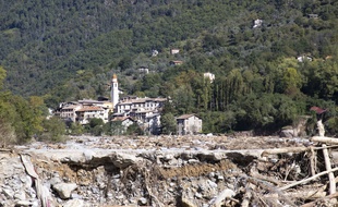 Près de village de Roquebillère, dans la vallée de Vésubie.