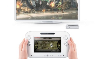 La Wii U, de Nintendo, avec sa nouvelle manette/tablette tactile et le jeu Zelda (a priori une démo technique).