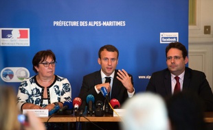 Le ministre de l'Economie Emmanuel Macron lors d'une conférence de presse à Nice, le 25 juillet 2016