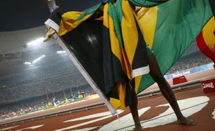 Usain Bolt est fier des couleurs jamaïcaines.