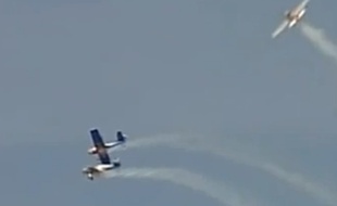 Collision entre deux avions dans le ciel de Bengaluru, en Inde, le 19 février 2015.