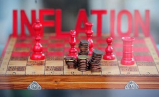Des centimes d'euros sur un échiquier pour illustrer l'inflation en Allemagne