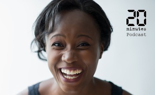 Illustration d'une femme souriante riante