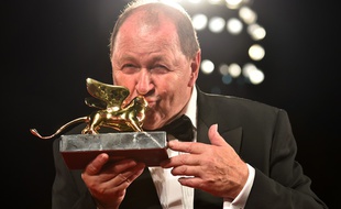 Le réalisateur suédois Roy Andersson a remporté le Lion d'Or à la Mostra de Venise, le 6 septembre 2014.