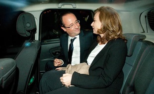 François Hollande et Valérie Trierweiler quittent Tulle pour rejoindre Paris le 6 mai 2012.