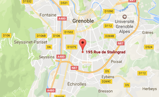 L'accident a eu lieu au niveau du 195 boulevrad Stalingrad à Grenoble, en Isère, le 27 avril 2017.