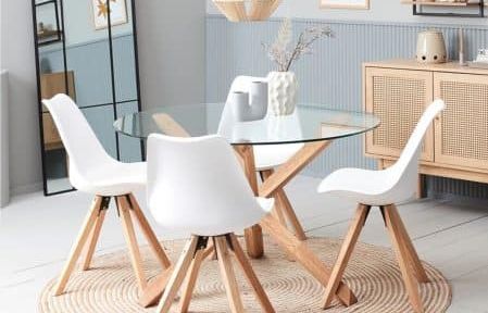 La chaise scandinave blanc/naturel qui fait craquer les amateurs de déco est à -50% chez Jysk