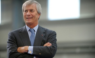 Vincent Bolloré, le 15 janvier 2016 à Ergue-Gaberic dans l'ouest de la France