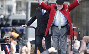 Jean-Marie Le Pen après son discours du 1er mai