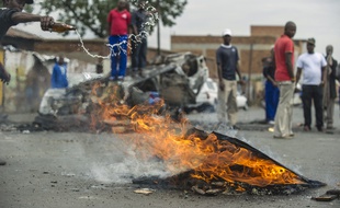 Une manifestation à Johannesburg en Afrique du sud, ensanglantée depuis trois semaines par des violences xénophobes.