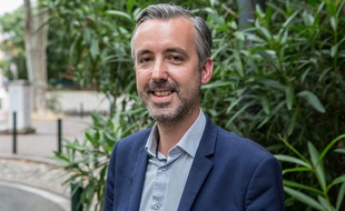 Le candidat écologiste Antoine Maurice, tête de la liste d'union de la gauche Archipel citoyen pour les municipales 2020 à Toulouse.