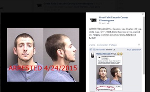 Capture d'écran d'un avis de recherche de Levi Charles Reardon, sur Facebook.