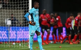 Le gardien Ali Ahamada avec le TFC, lors d'un match de Ligue 1 à Guingamp, le 21 novembre 2015.