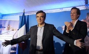 François Fillon à Rouez-en-Champagne (Sarthe), le 27 août 2014.