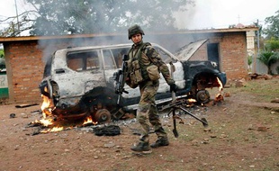 Une patrouille française à Bangui (Centrafrique), le 9 décembre 2013.