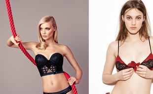 A gauche, un modèle Huit, à droite, celui de Lingerie Dément.
