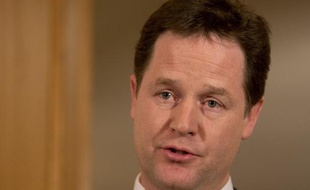Le vice-Premier ministre britannique, Nick Clegg, le 7 janvier 2013, à Londres (Grande-Bretagne).