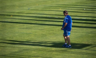 Marcelo Bielsa lors d'une séance d'entraînement à Marseille, le 12 août 2014.