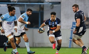 Bayonnais et Agenais lors du match aller cette saison.