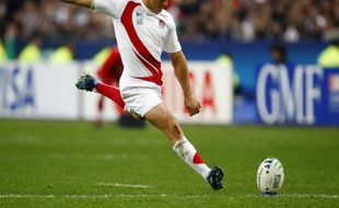 L'ouvreur du XV d'Angleterre, Jonny Wilkinson, lors d'un match contre l'Afrique du Sud au Stade de France, le 20 octobre 2007.