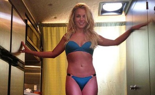 Britney Spears sur le tournage de son clip «Work Bitch».