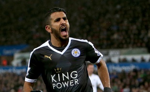 Riyad Mahrez, milieu de terrain de Leicester le 5 décembre 2015
