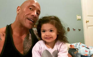 L'acteur Dwayne Johnson avec sa fille Tia, sur Instagram