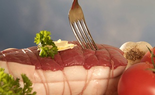 Un rôti de bœuf. Illustration.