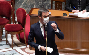 Olivier Véran à l'Assemblée nationale, le 1er avril 2021.