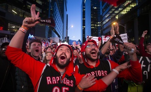 Des supporters des Raptors, à Toronto.