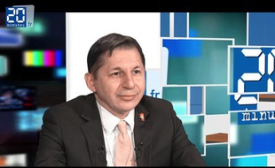 Olivier Cachin dans le studio de 20 Minutes.
