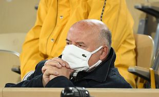 Bernard Giudicelli dans les tribunes de Roland-Garros le 5 octobre 2020.
