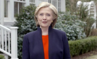 Capture d'écran de la video dans laquelle Hillary Clinton annonce sa candidature à l'investiture démocrate le 13 avril 2015