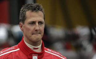 Le pilote allemand Michael Schumacher (Ferrari), en septembre 2005 à Spa lors du Grand Prix de Belgique.