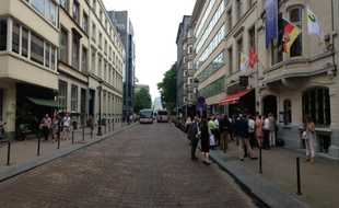 Inauguration pa la région Alsace de sa nouvelle permanence à Bruxelles, près du Parlement.
