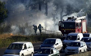 La lutte contre les flammes au nord de Marseille