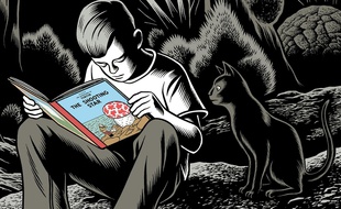 Détail de l'affiche réalisée par Charles Burns pour le festival d'Angoulême 2020