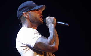 Le rappeur Booba, de son vrai nom Elie Yaffa en concert dans la salle